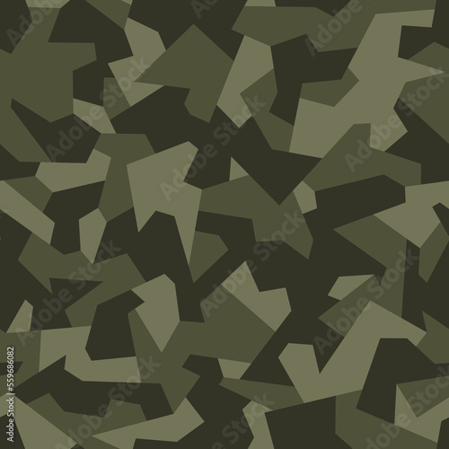 Geometric camouflage texture seamless pattern. Abstract modern military sport ornament for fabric and fashion textile print. Vector background.