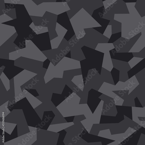 Geometric camouflage texture seamless pattern. Abstract modern military sport ornament for fabric and fashion textile print. Vector background.