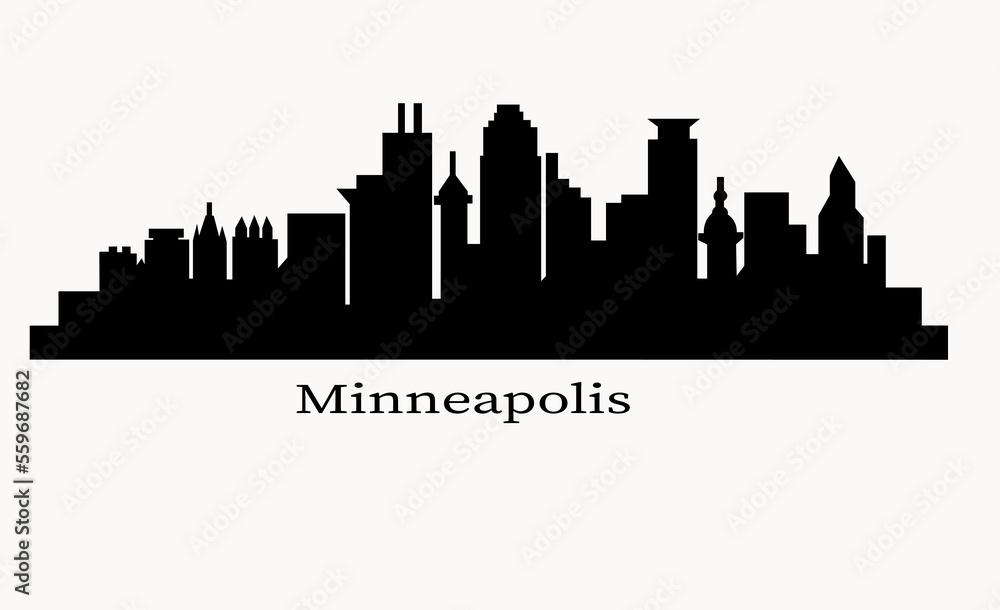 Minneapolis outline silhouette