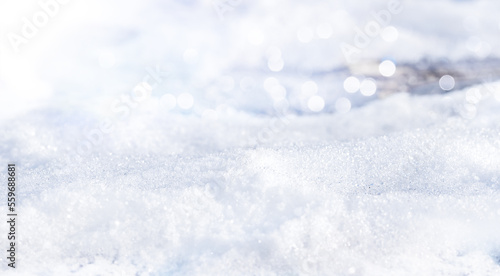 winter nature snowfall background with copy space © Baurzhan I