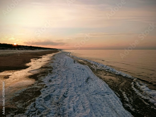 sunset on the beach