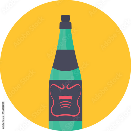 alcoholic drink Vector Icon
