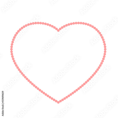 dot circle heart shape frame border