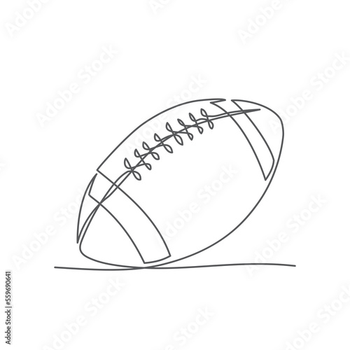 American football One line drawing