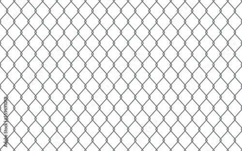 Fototapeta Steel wire chain link fence seamless pattern