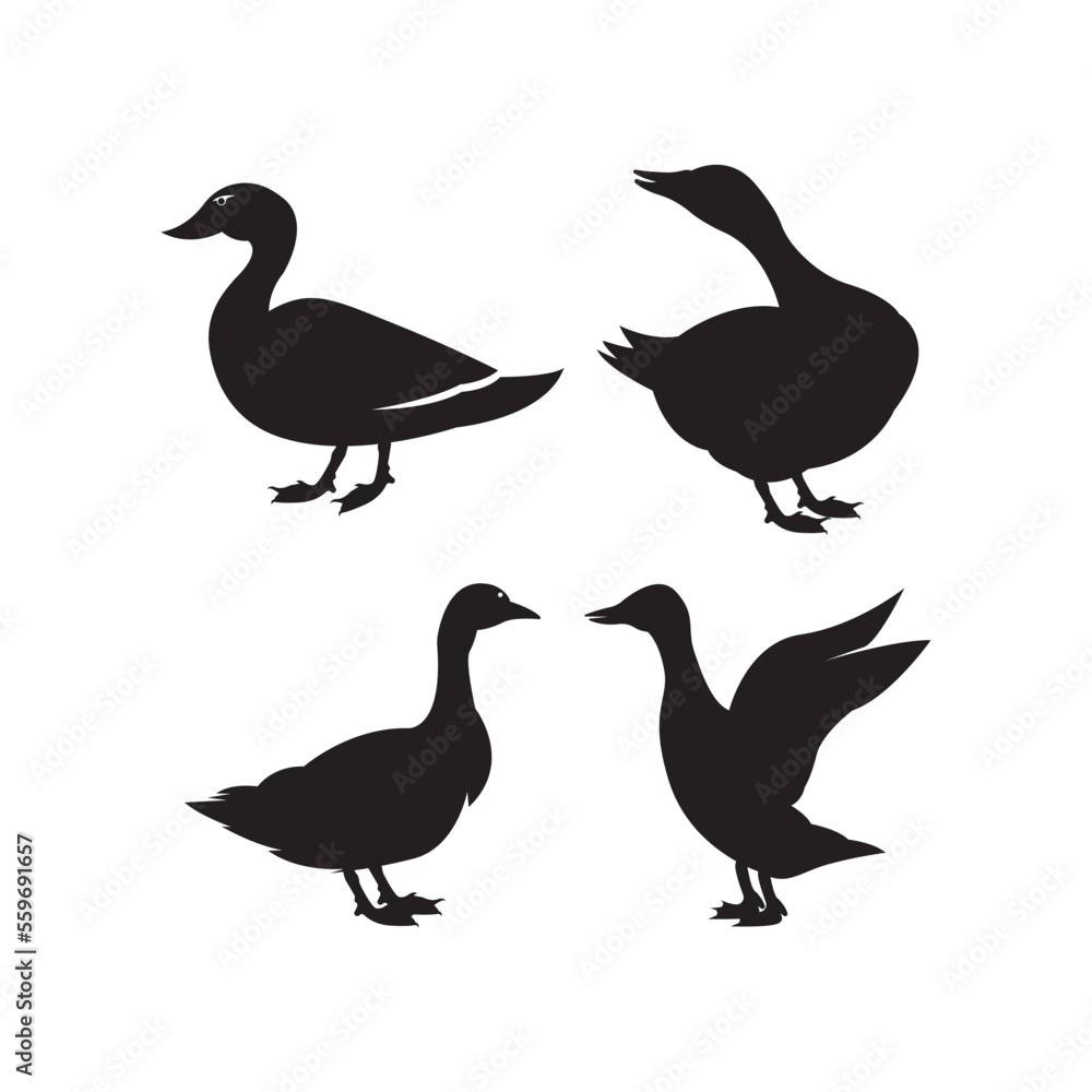 Fototapeta premium duck vector icon illustration logo design