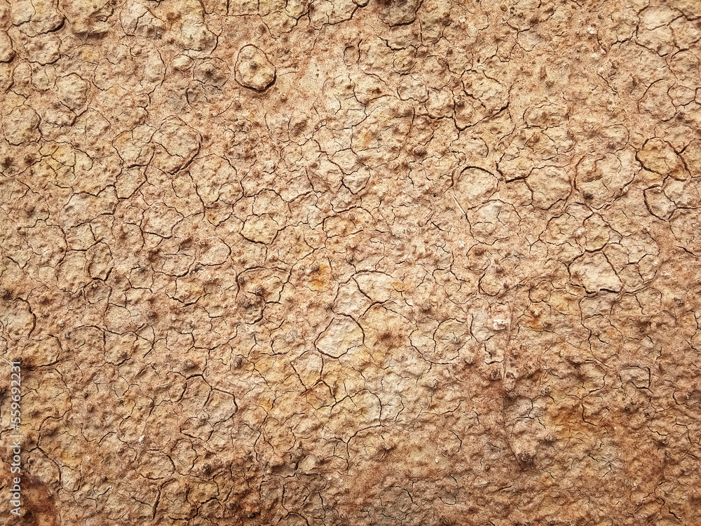 The ground has cracks in the top view for the background The ground has cracks in the top view for the background