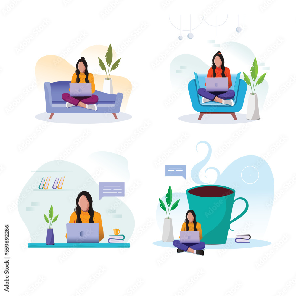 Office/work from office vector illustration Office/work from office vector illustration