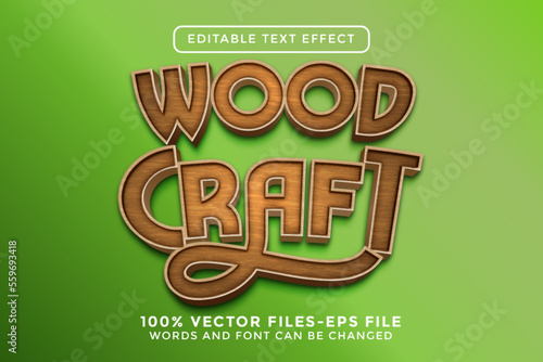 Wood Craft Editable Text Effect