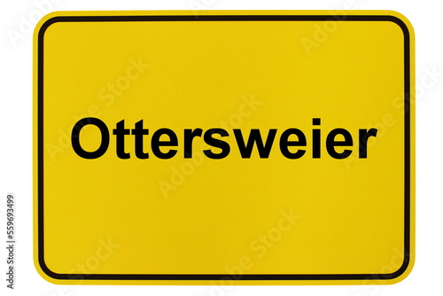 Illustration eines Ortsschildes der Gemeinde Ottersweier in Baden-Württemberg photo