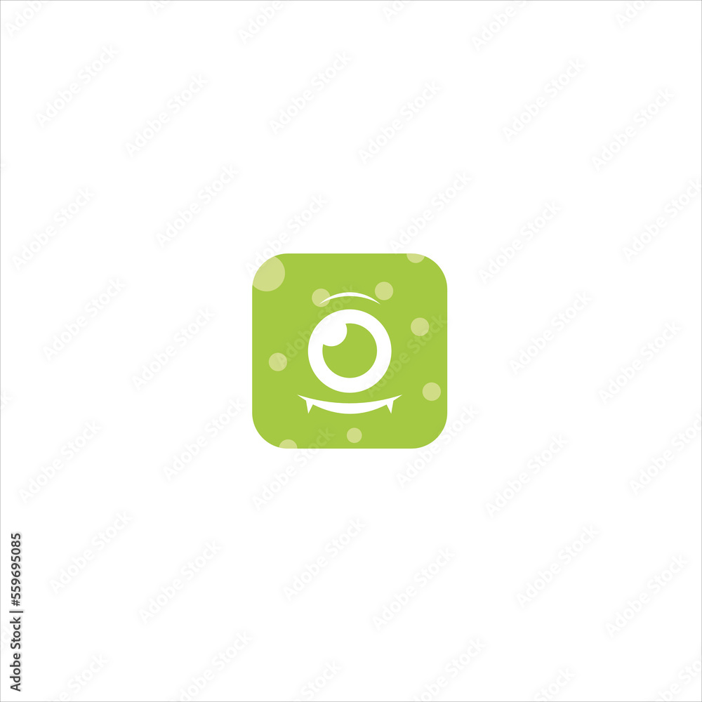 Cute monster happy vector template logo and inspiration designs. Cute monster happy vector template logo and inspiration designs.