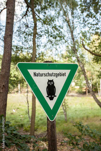Naturschutzgebiet Schild