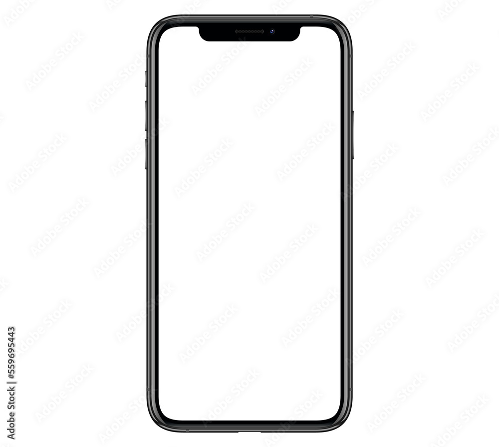 Mockup / template. Smartphone with blank screen for your design. PNG 24 - obrazy, fototapety, plakaty 