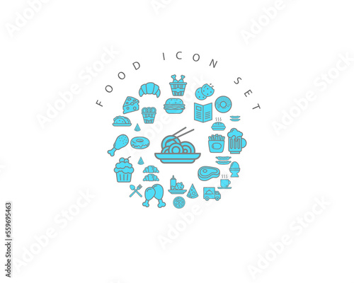 FOOD ICON SET DESIGN.
