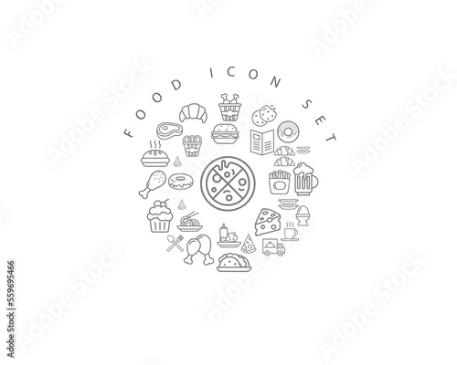 FOOD ICON SET DESIGN.