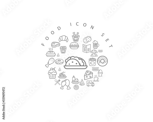 FOOD ICON SET DESIGN.