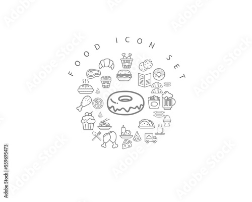 FOOD ICON SET DESIGN.
