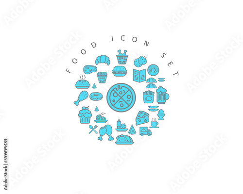 FOOD ICON SET DESIGN.