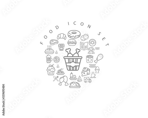 FOOD ICON SET DESIGN.