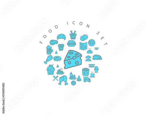 FOOD ICON SET DESIGN.