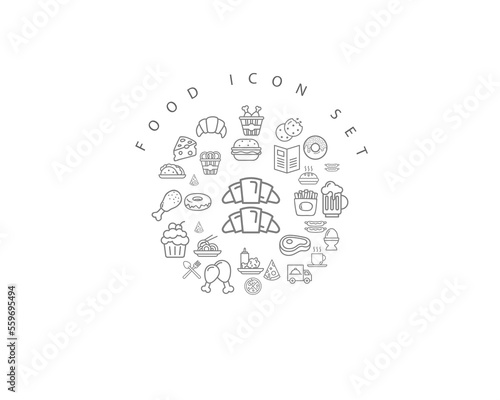 FOOD ICON SET DESIGN.
