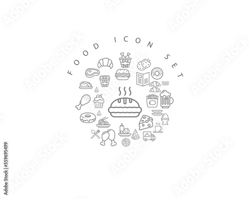 FOOD ICON SET DESIGN.