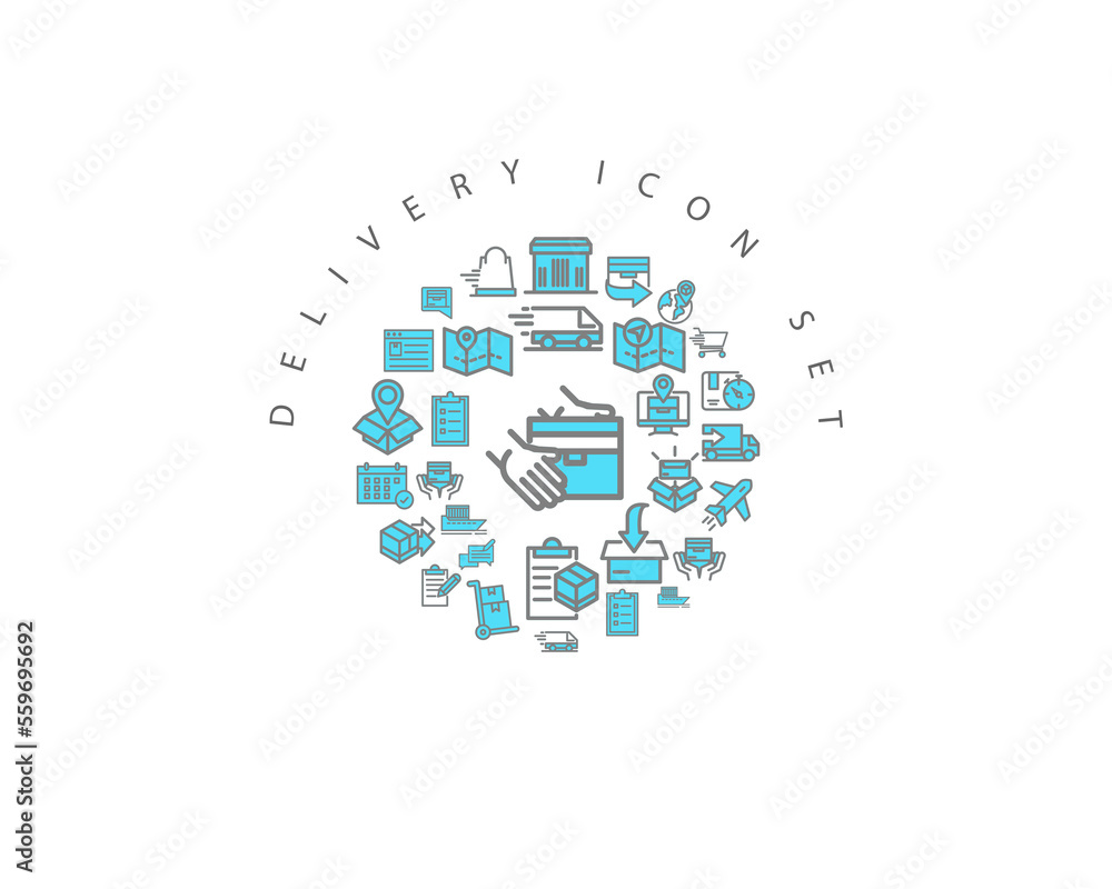DELIVERY ICON SET ICON DESIGN. DELIVERY ICON SET ICON DESIGN.
