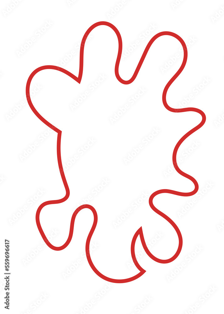 Obraz premium Abstract Shape Squiggly Lines 
