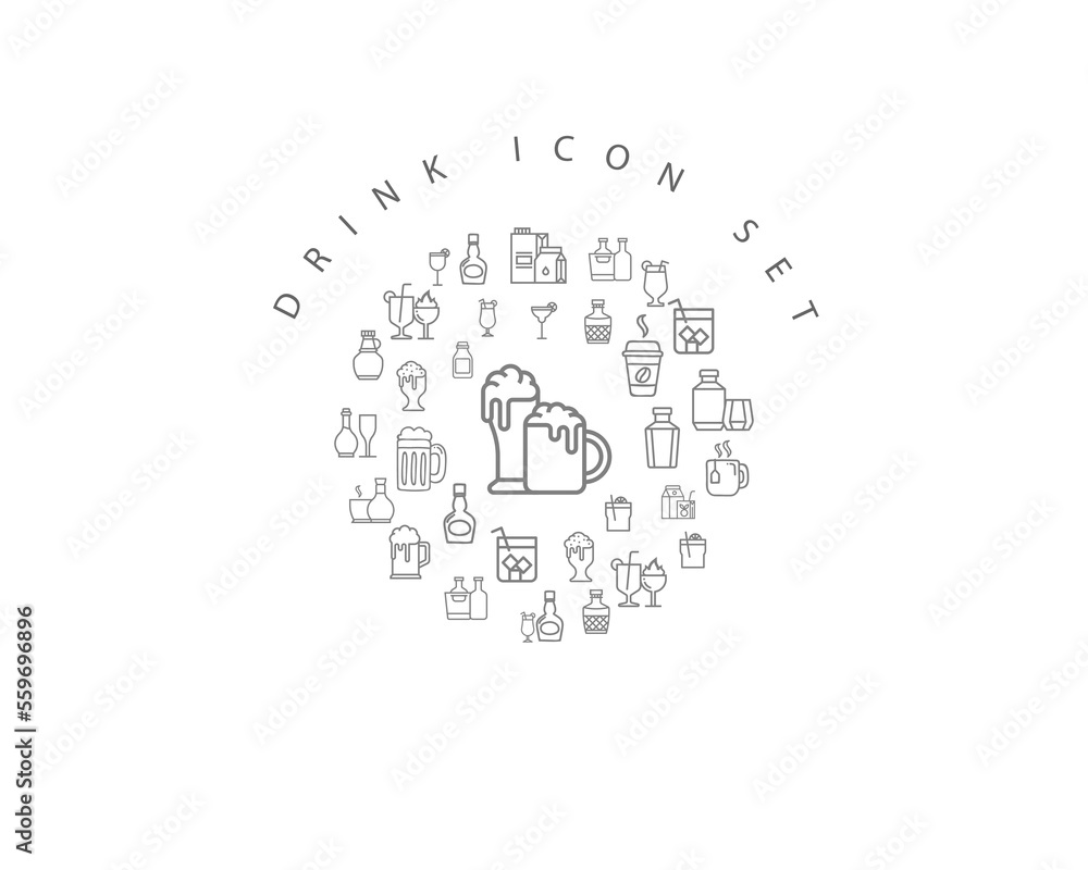 drink icon set desing.