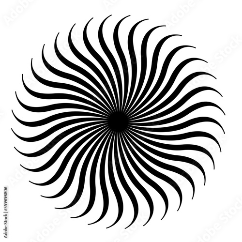 Black Spiral Line Effect