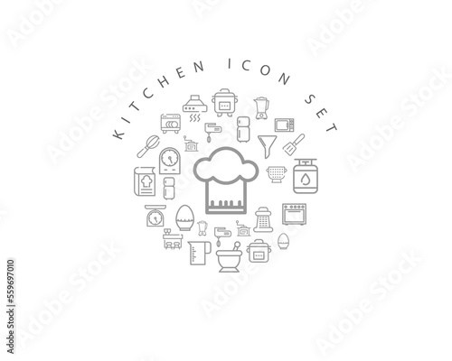 kitchen icon set desing.