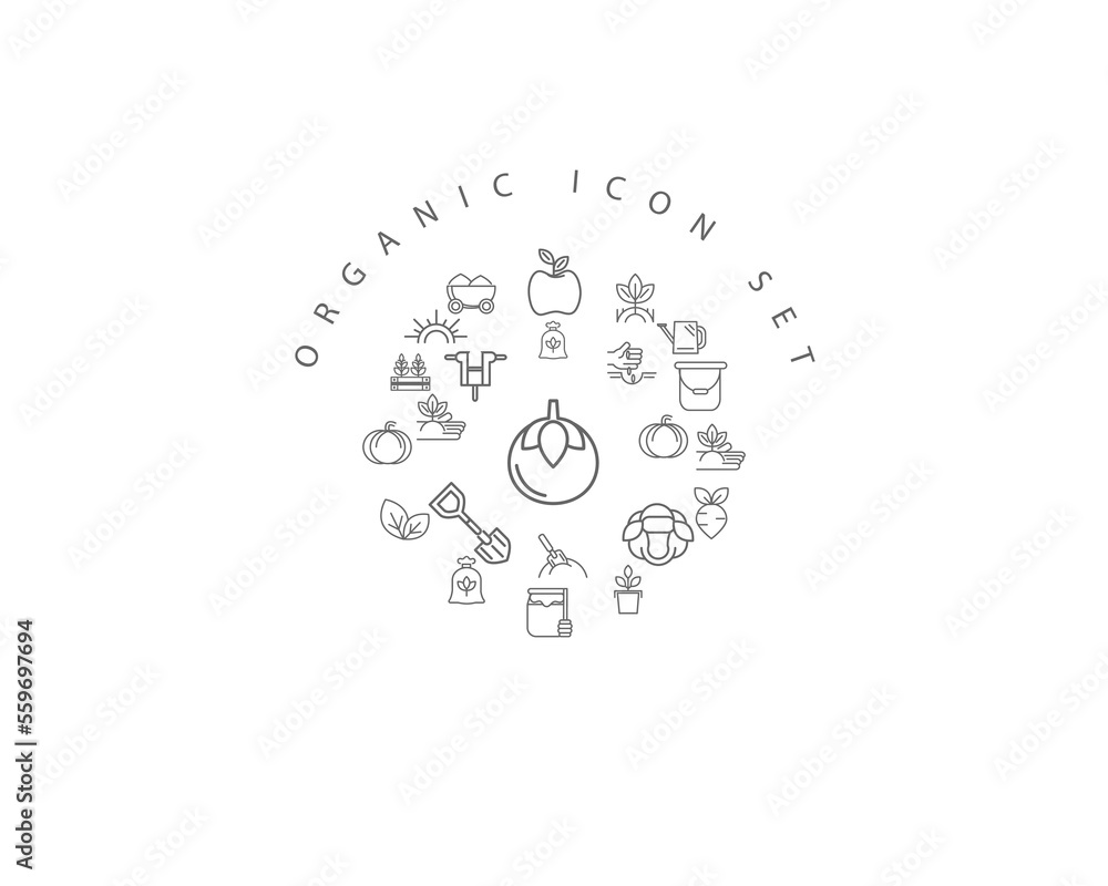 organic icon set desing.
