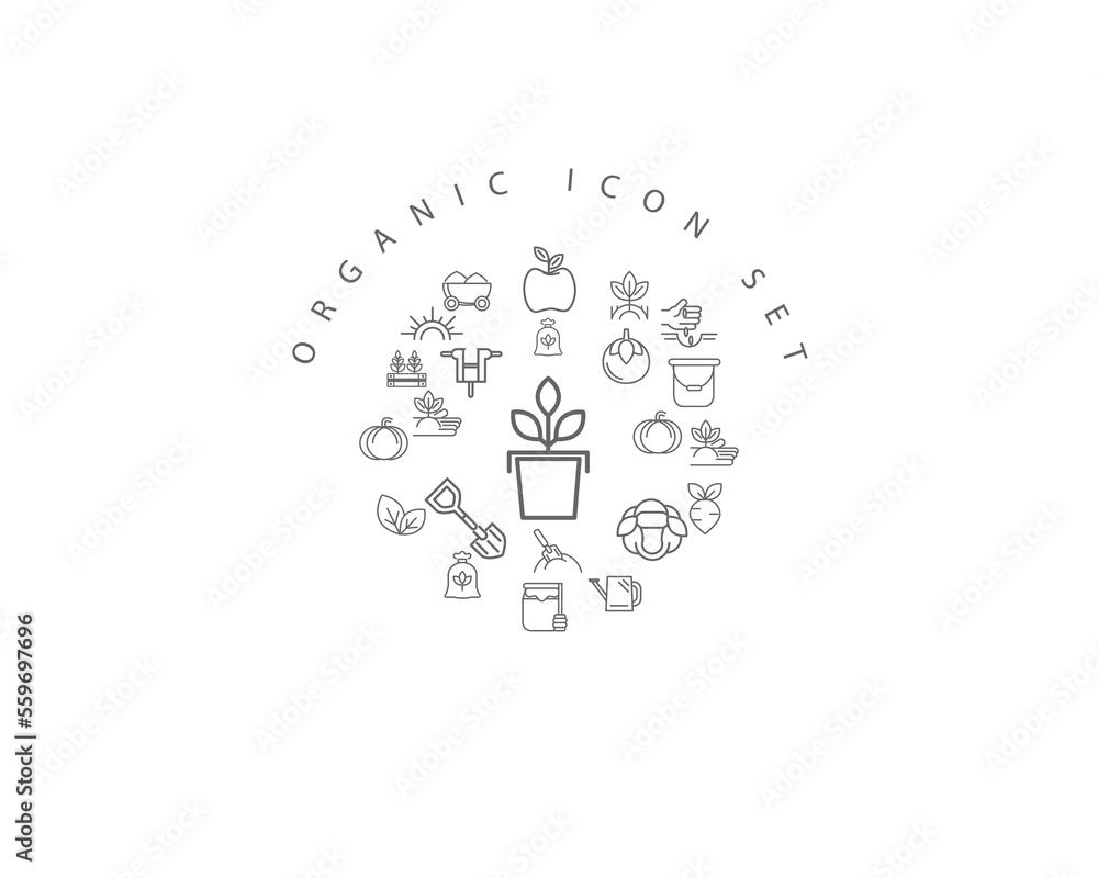 organic icon set desing. organic icon set desing.