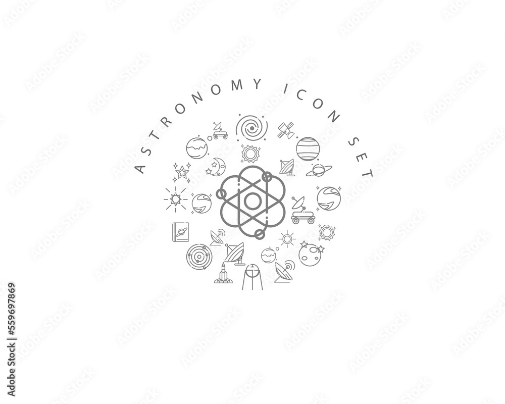ASTRONOMY ICON SET DESIGN. ASTRONOMY ICON SET DESIGN.