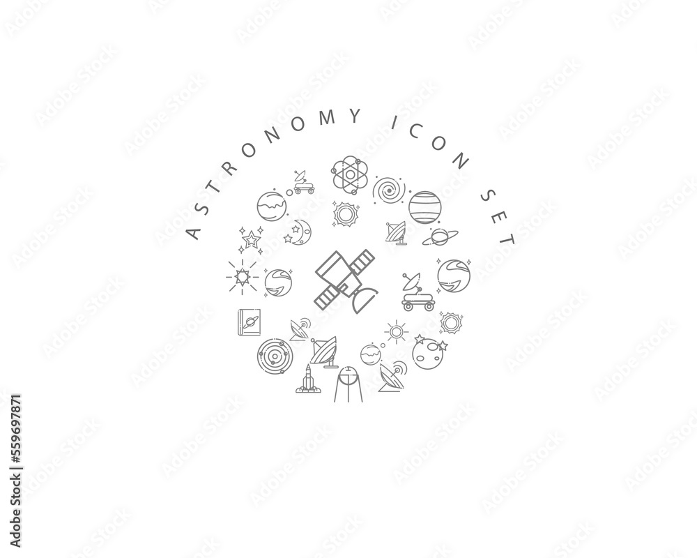 ASTRONOMY ICON SET DESIGN. ASTRONOMY ICON SET DESIGN.