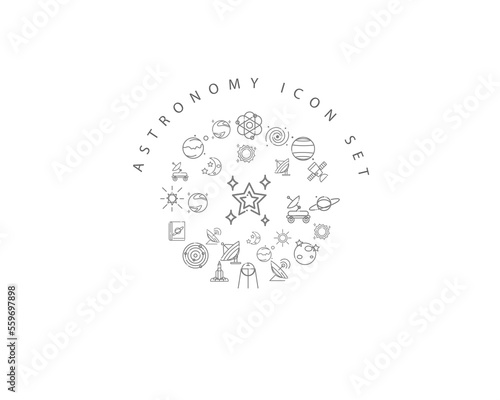 ASTRONOMY ICON SET DESIGN.