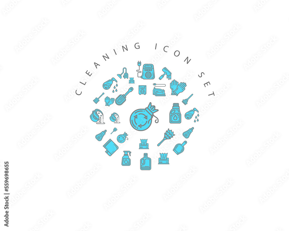 cleaning icon set desing. cleaning icon set desing.