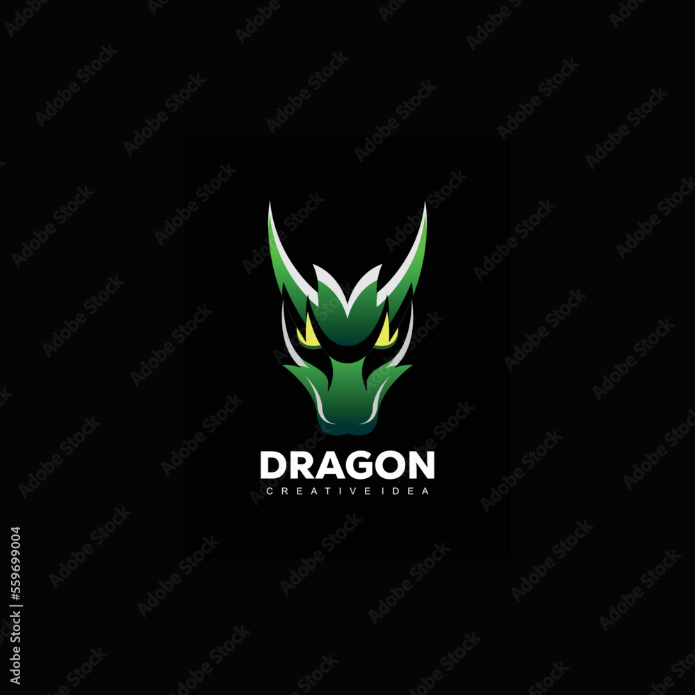 Dragon logo design gradient colorful Dragon logo design gradient colorful