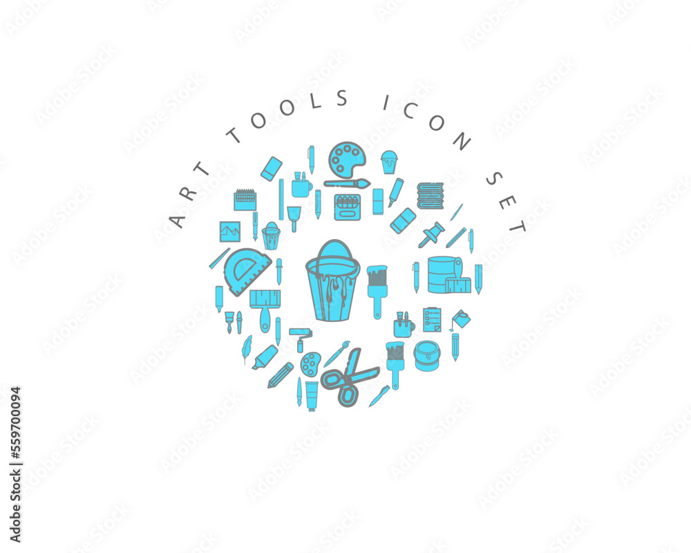 art icon set desing. art icon set desing.