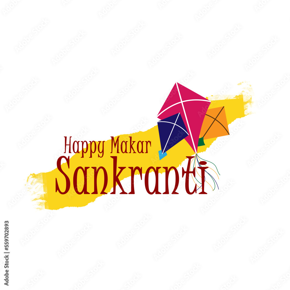Happy Makar sankranti png images, kite festival, Indian tradition, Uttarayan - obrazy, fototapety, plakaty 
