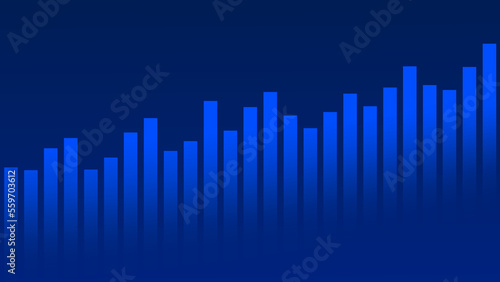 Abstract graph chart of stock market trade background.