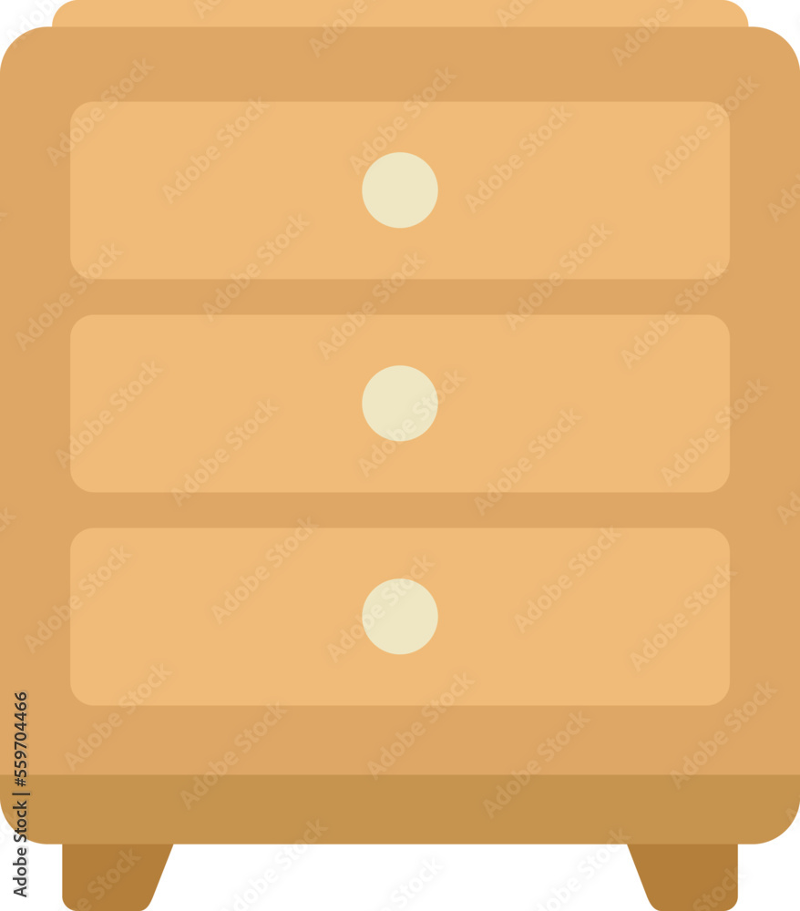 Wood drawer icon flat vector. Room design. Modern house isolated Wood drawer icon flat vector. Room design. Modern house isolated