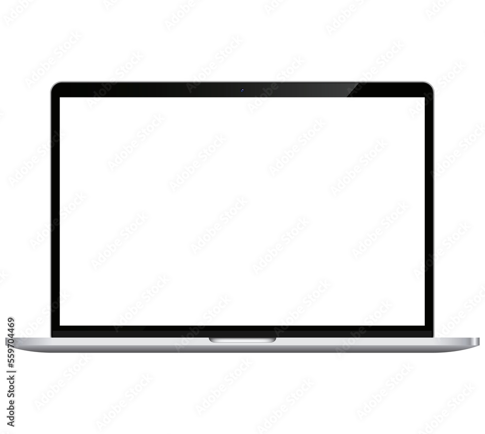 Mockup / template. Laptop pro with blank screen for your design. PNG 24