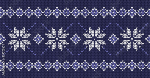 Knitted seamless pattern background vector illustration