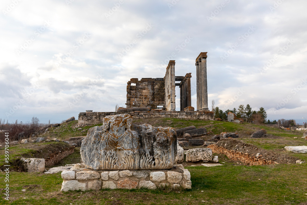 Kutahya, Turkey, December 15, 2022:  ancient city in Cavdarhisar, 