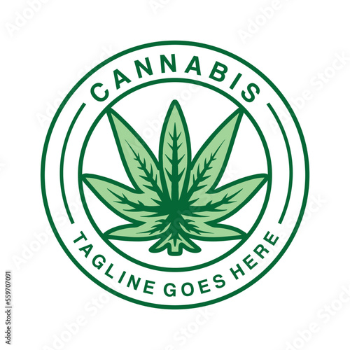 Cannabis Logo Plant Vector Design environment illustration Symbol Icon