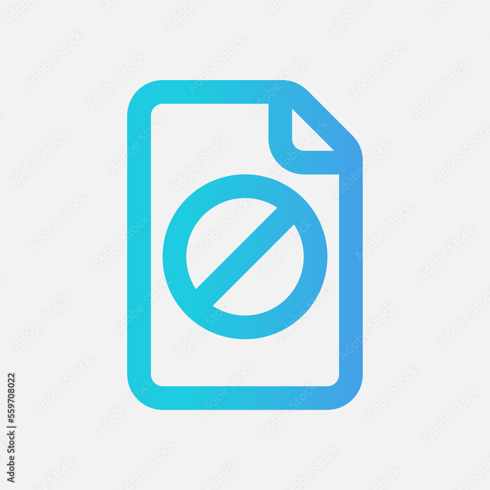 Block file icon in gradient style, use for website mobile app presentation Block file icon in gradient style, use for website mobile app presentation