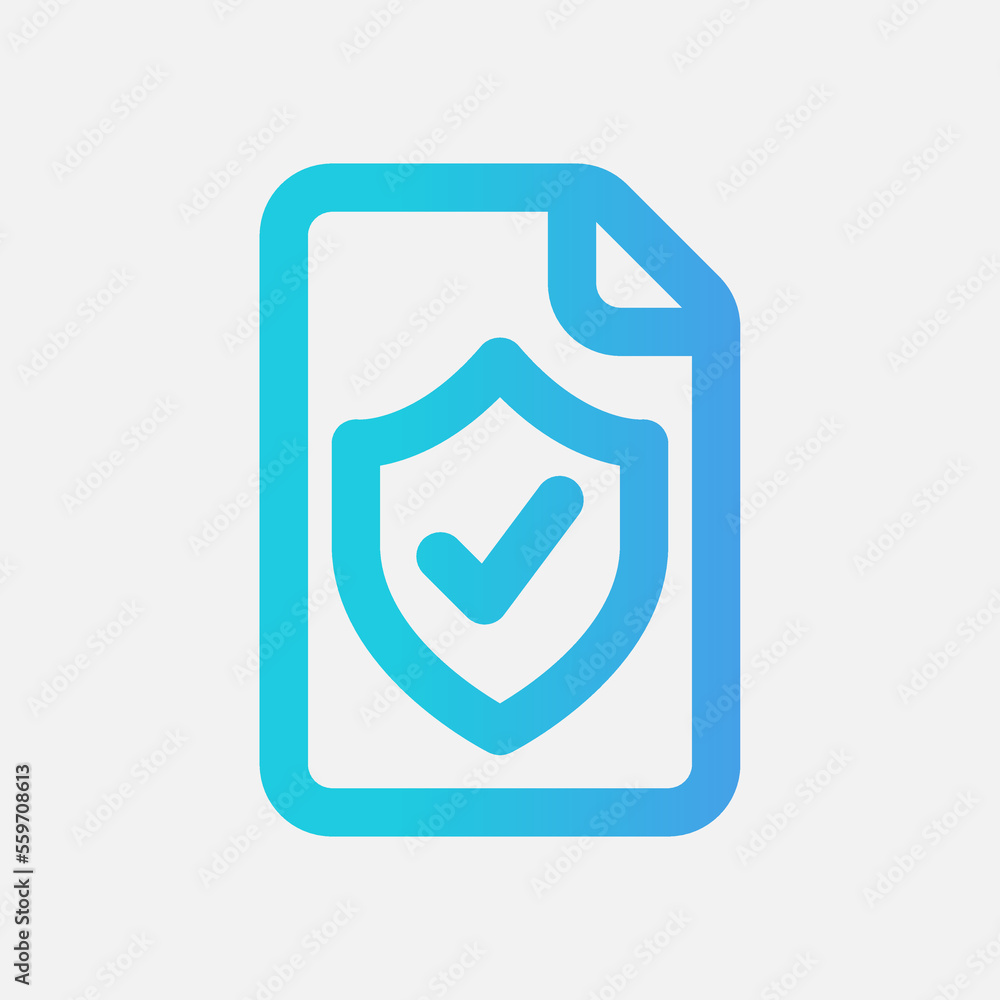 Protect file icon in gradient style, use for website mobile app presentation Protect file icon in gradient style, use for website mobile app presentation