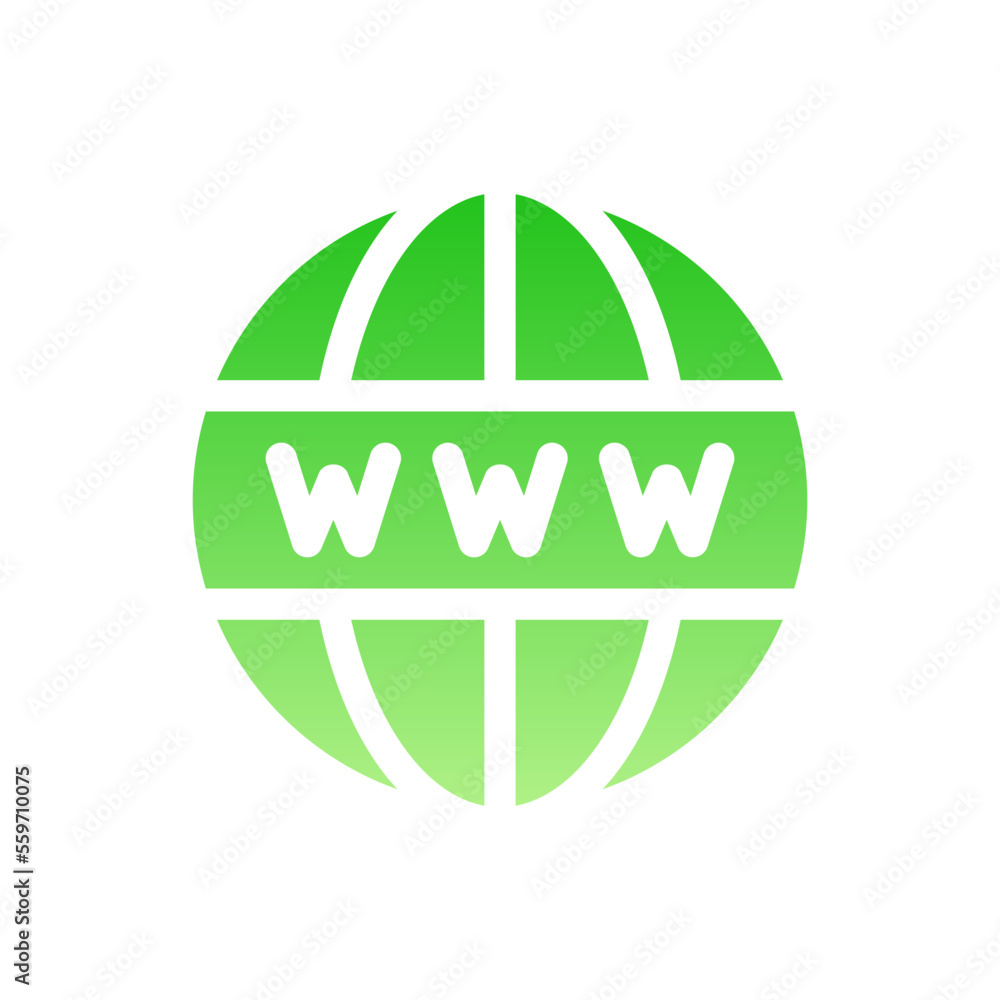 Obraz premium www flat gradient icon