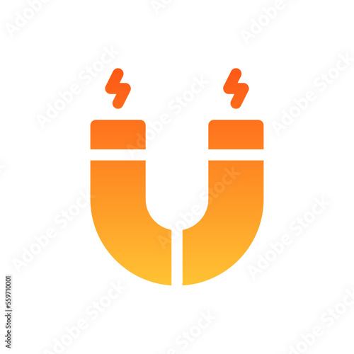 magnet flat gradient icon